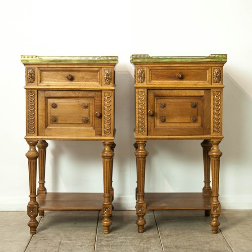 Pair Walnut Bedside Cabinets
