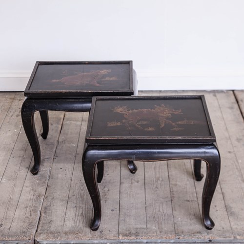 Pair Lacquer Tables
