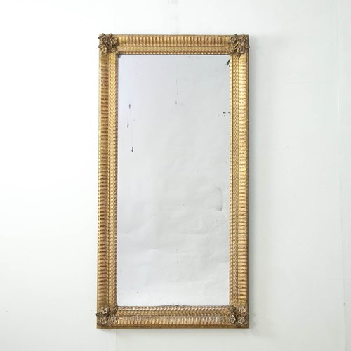 Giltwood French Reeded Mirror
