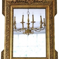 Antique rare fine quality gilt wall mirror 
