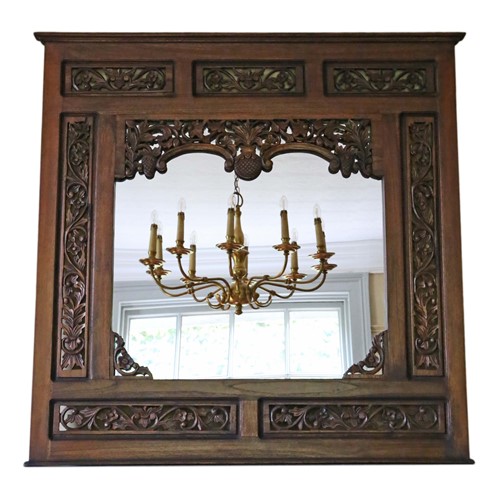 Large Quality Carved Hardwood Wall Mirror