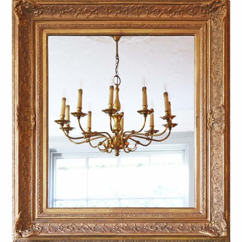 Gilt Over-Mantle Wall Mirror 19Th Century