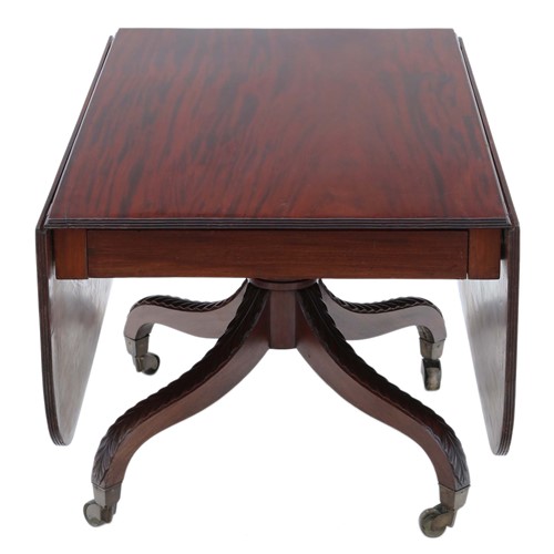 Regency Cuban Mahogany Drop Leaf Dining Table