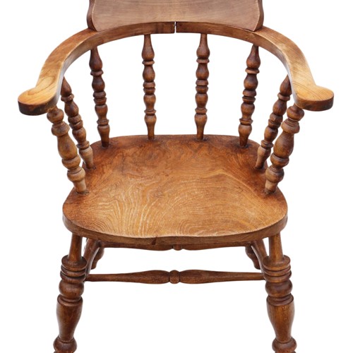 Victorian Elm And Beech Bow Armchair