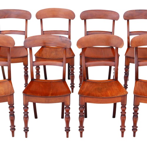 Matched Set Of 8 Mahogany Kitchen Or Dining Chairs