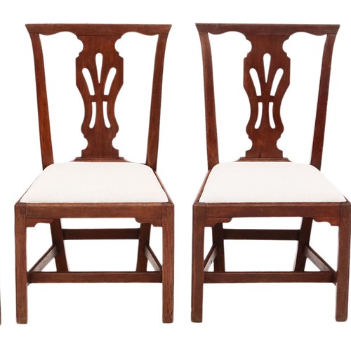 Set of 4 Georgian oak dining chairs