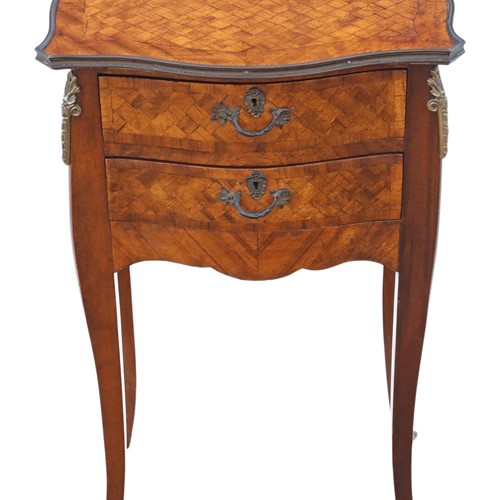French parquetry bedside table cupboard or chest