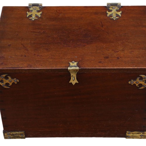 Gothic Revival 19Th Century Mahogany Despatch Box 