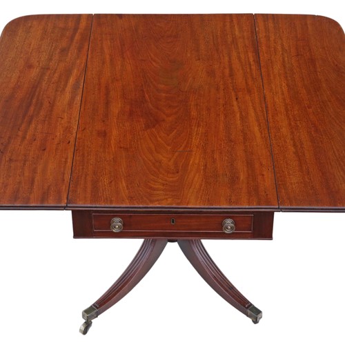 Regency mahogany pedestal Pembroke sofa table