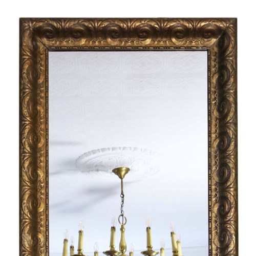 19Th Century Large Gilt Wall Mirror Overmantle
