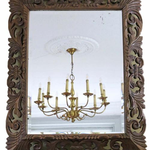 Antique Large Carved Florentine Mirror