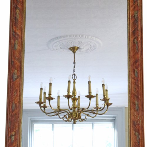 Antique Large Quality Decorated Wall Mirror