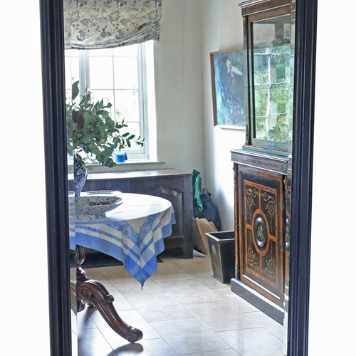 Antique Very Large Quality Painted Floor Wall Full Height Dressing Mirror C1920