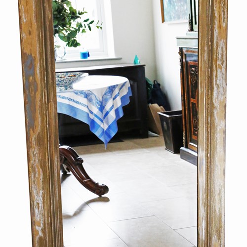 Antique Vdistressed Overmantle Wall Mirror