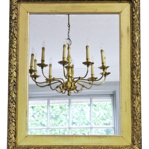 Antique 19Th Century Large Fine Quality Gilt Overmantle Wall Mirror