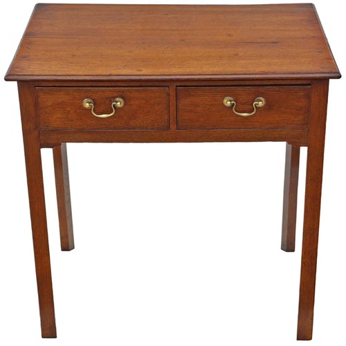 Fine Quality Antique Oak Writing Table - 19Th Century Desk Side Dressing