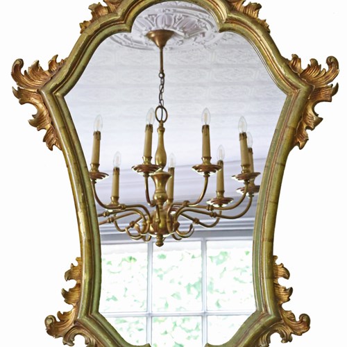 Antique C1900 Gilt Wood Overmantle Wall Mirror – High-Quality Ornate Design