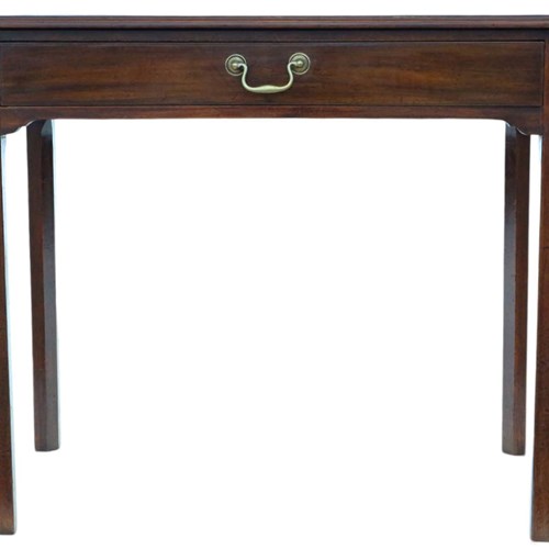 Quality Antique Georgian Mahogany Writing Table 19Th Century Desk Side Dressing