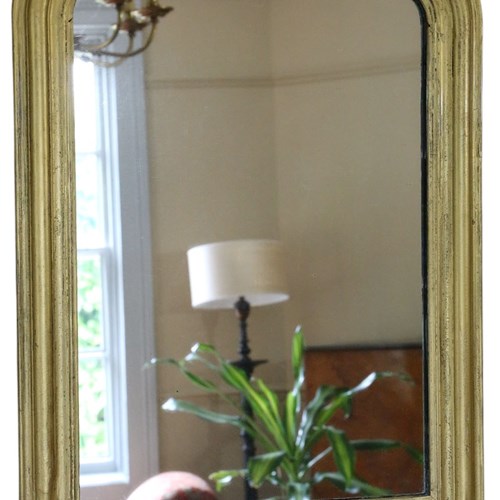 Antique 19Th Century Gilt Overmantel Wall Mirror – Ornate Vintage Gold Frame