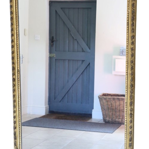 Large 19Th Century Antique Gilt Overmantle, Floor Or Wall Mirror – Gold Vintage 