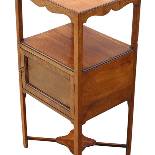 Antique C.1800 Georgian Mahogany Washstand / Bedside Table – Quality Nightstand