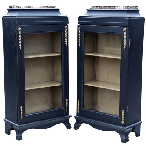Pair Of 19Th Century Painted Pier Cabinets 
