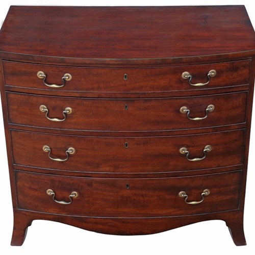 Antique Late 18Th / Early 19Th Century Georgian C.1800 Mahogany Chest Of Drawers