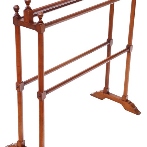 Antique C1900 Walnut Towel Rail Stand – Walnut Furniture
