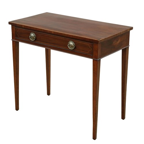 Antique 19Th Century Inlaid Mahogany Writing, Dressing Table Or Desk 