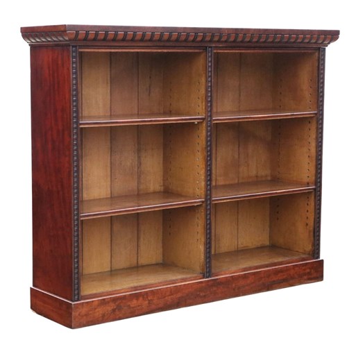 Antique 19Th Century Mahogany Adjustable Shelved Bookcase – Fine Quality