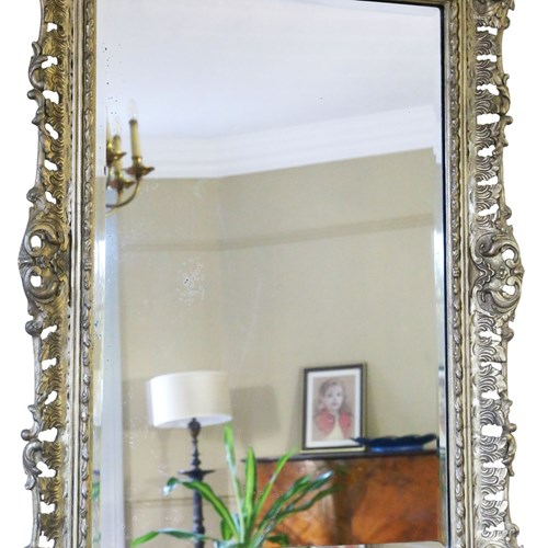 Antique 19Th Century Gilt Overmantle Wall Mirror – Fine Quality