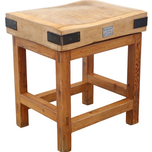  Vintage Mid-Century Butcher’S Block – Kitchen Side Work / Occasional Table