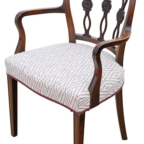 Antique Early 19Th Century Mahogany Elbow Chair – Dining, Side, Or Desk Chair