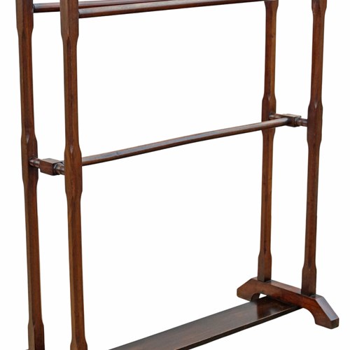Antique C.1900 Mahogany Towel Rail Stand – Fine Quality