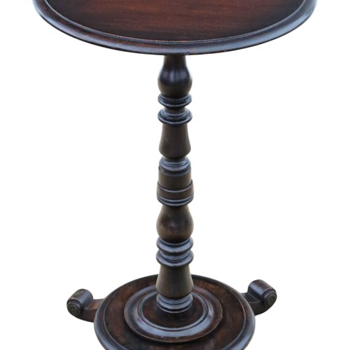 Antique 19Th Century Mahogany Wine Side / Occasional Table – Fine Quality