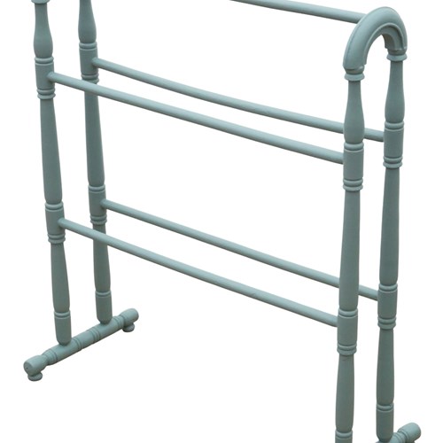 Antique 19Th Century Green Painted Towel Rail Stand – Fine Quality