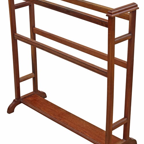 Antique C.1920 Mahogany Towel Rail Stand – Fine Quality