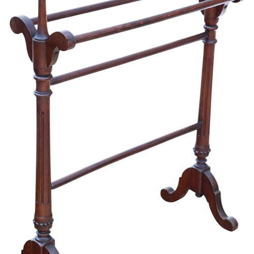 Antique 19Th Century Mahogany Towel Rail Stand – Quality