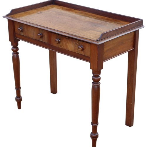 Antique Fine Quality 19Th Century Mahogany Writing / Dressing Table Desk
