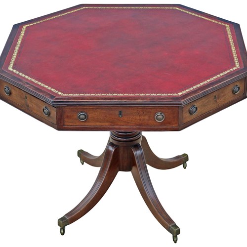Antique 19Th Century Mahogany Octagonal Counting Table –  Quality Games Table