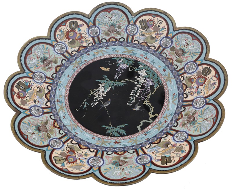 Antique Fine Quality Large 18" Meiji Oriental Japanese Cloisonne Charger Plate-prior-willis-antiques-i8266-3-main-638087952576267318.jpg