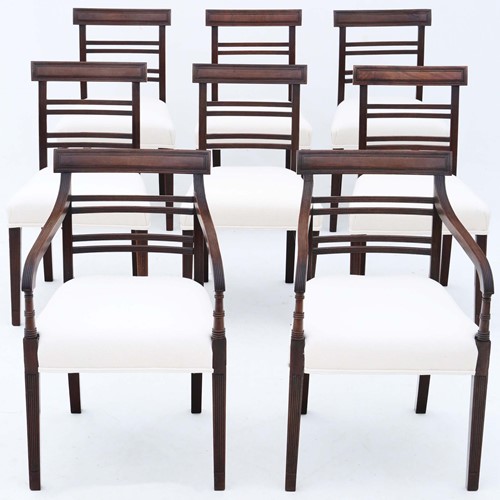 Antique Set Of 8 (6 +2) Mahogany Dining Chairs