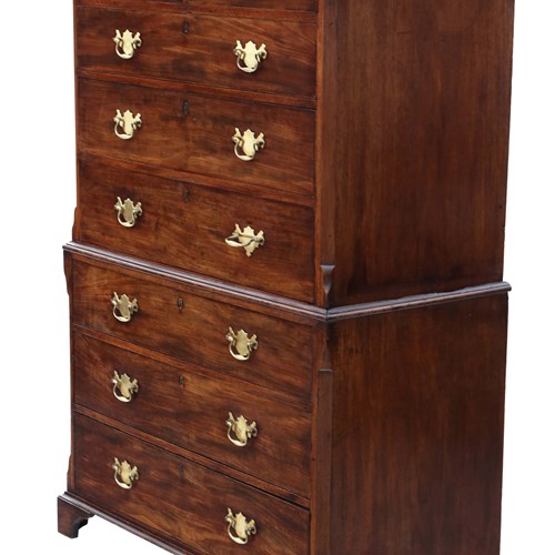 Antique 18Th Century Mahogany Tallboy – Chest-On-Chest Of Drawers, Fine Quality 