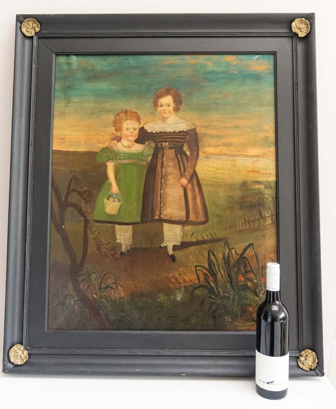 American School oil on canvas of two children -project-vintage-american-school-oil-on-canvas-05-main-637559741866244966.jpeg