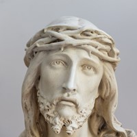 Academy Plaster Bust Of Christ, Crown Of Thorns.