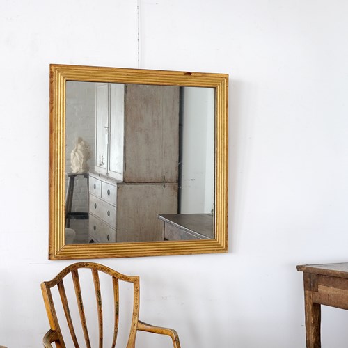 18Th Century Square Reeded Mirror
