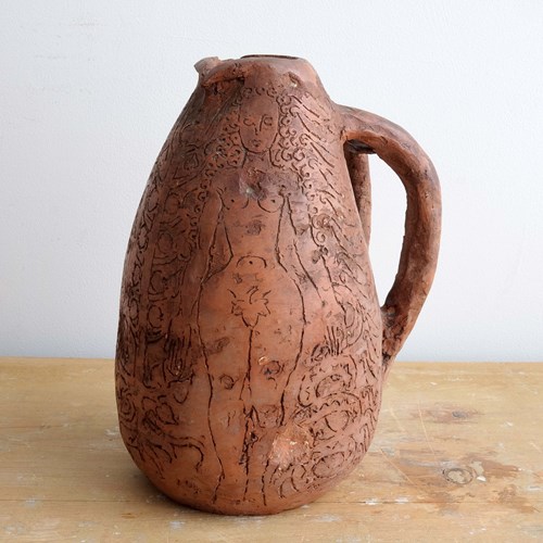Adam And Eve Studio Pottery Jug