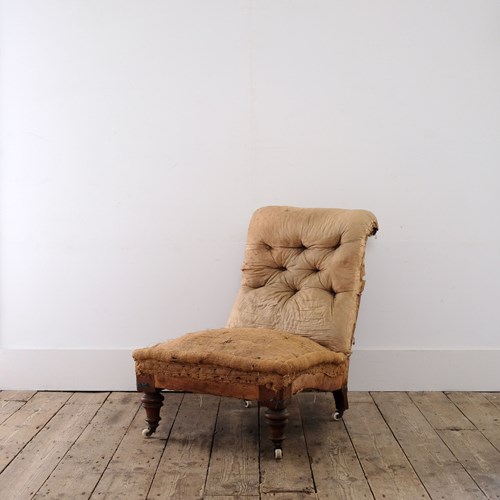 19Th Century English Slipper Chair