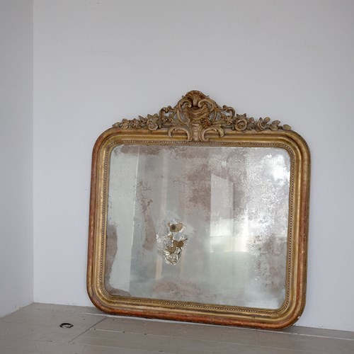 18Th Century French Overmantel Mirror