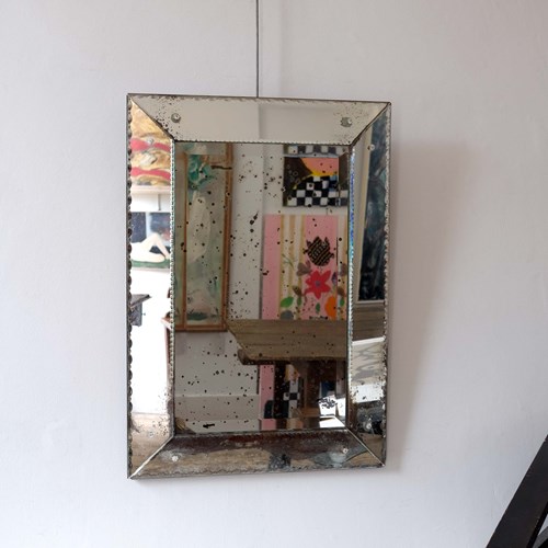 French Cushioned Venetian Style Mirror